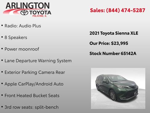 Used 2021 Toyota Sienna XLE w/ XLE Plus Package image 3