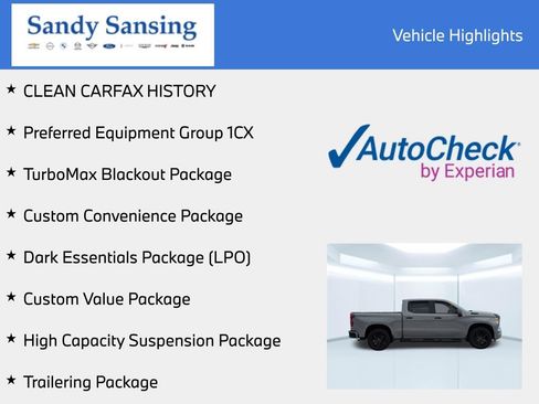 Used 2024 Chevrolet Silverado 1500 Custom w/ Turbomax Blackout Package AWD/4WD image 7