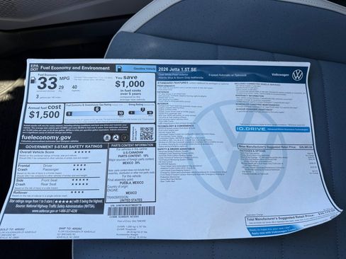 New 2026 Volkswagen Jetta SE image 33