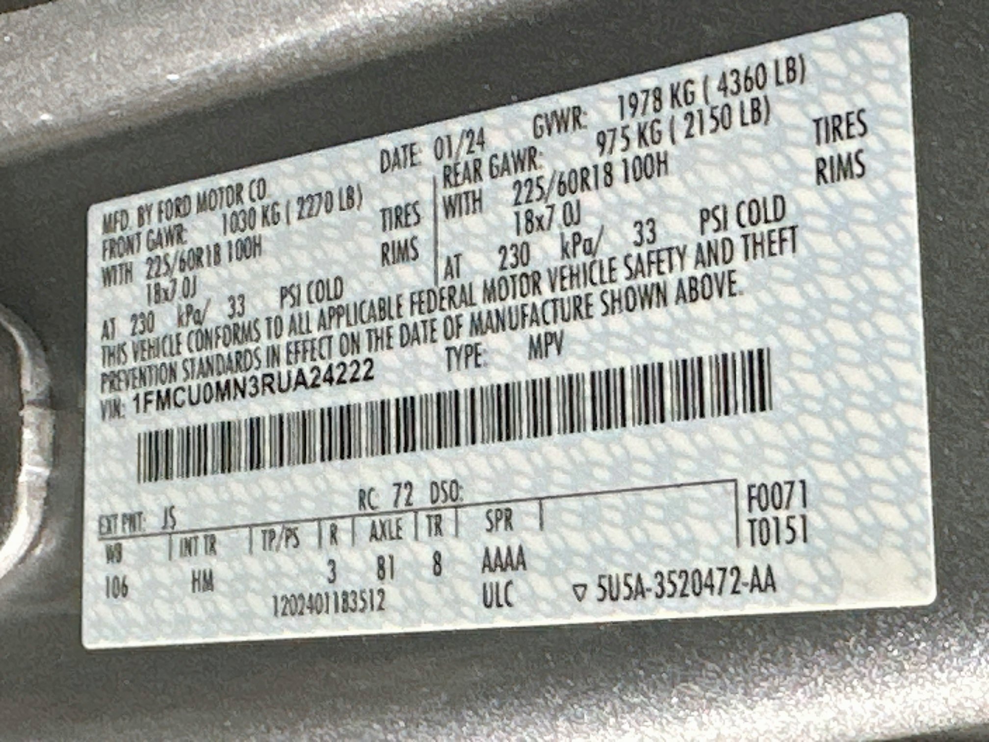 Used 2024 Ford Escape ST-Line FWD image 12