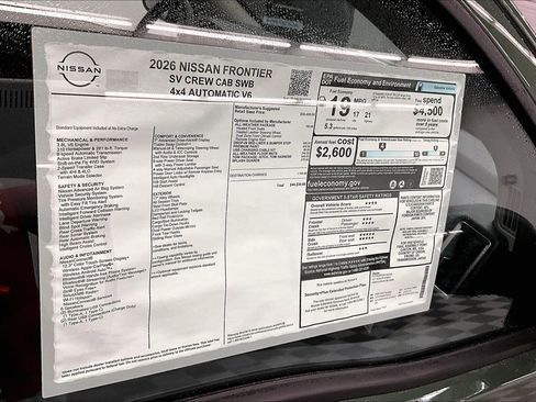New 2026 Nissan Frontier SV AWD/4WD image 41