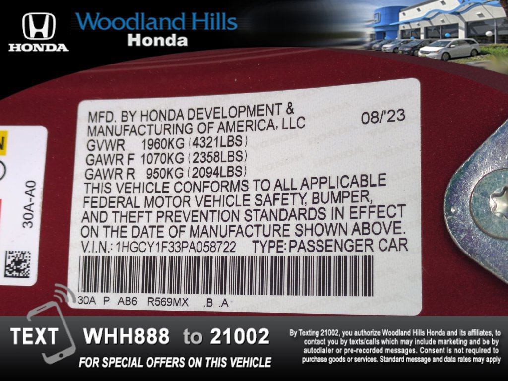 Certified 2023 Honda Accord EX image 27