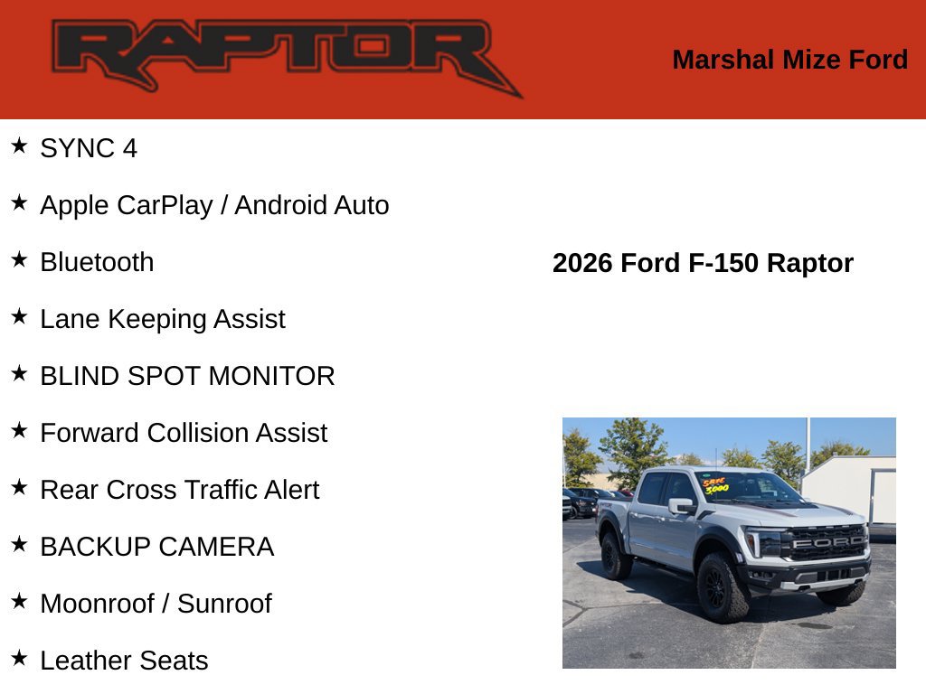 New 2026 Ford F150 Raptor AWD/4WD image 2