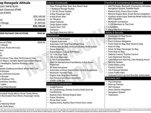 Used 2022 Jeep Renegade Altitude image 32