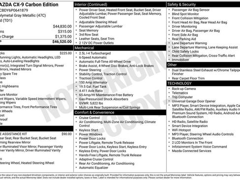 Used 2023 MAZDA CX-9 Carbon Edition AWD/4WD image 2