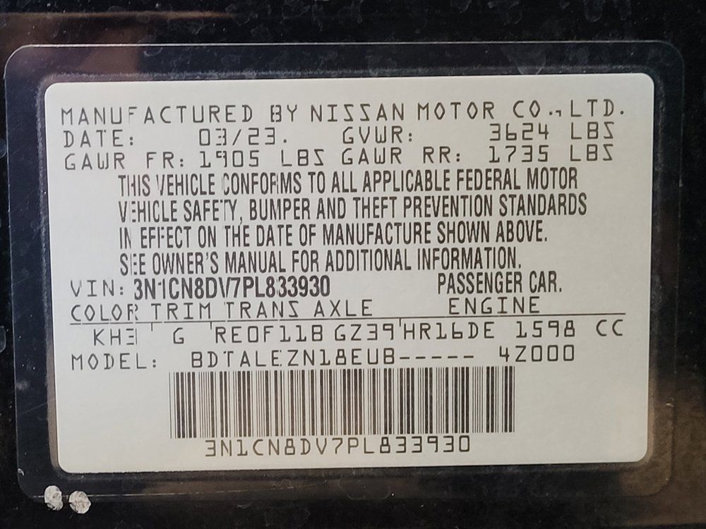 Used 2023 Nissan Versa S w/ Trunk Package FWD image 32