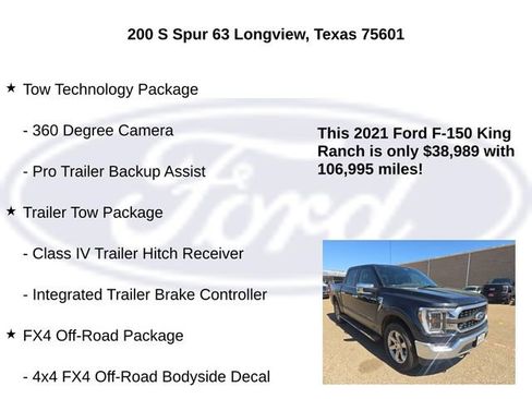 Used 2021 Ford F150 King Ranch w/ Equipment Group 601A High image 5
