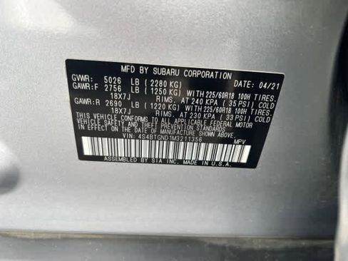 Used 2021 Subaru Outback Limited XT image 16