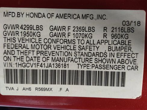 Used 2018 Honda Accord EX image 33