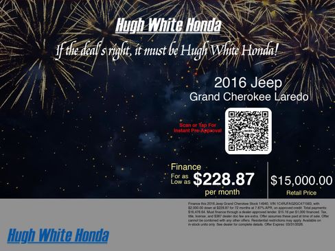 Used 2016 Jeep Grand Cherokee Laredo w/ Quick Order Package 23E image 3