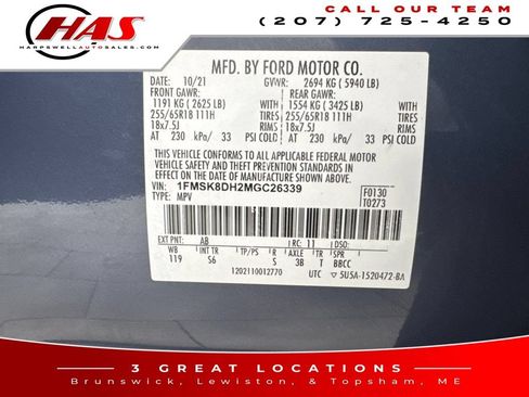 Used 2021 Ford Explorer XLT w/ Equipment Group 202A AWD/4WD image 20
