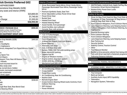 New 2025 Buick Envista Preferred w/ Convenience I Package image 5