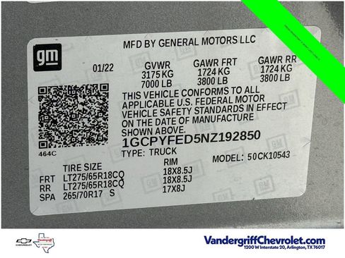 Used 2022 Chevrolet Silverado 1500 LT Trail Boss w/ Safety Package AWD/4WD image 26