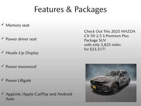 Certified 2025 MAZDA CX-50 AWD 2.5 S w/ Premium Plus Pkg image 8