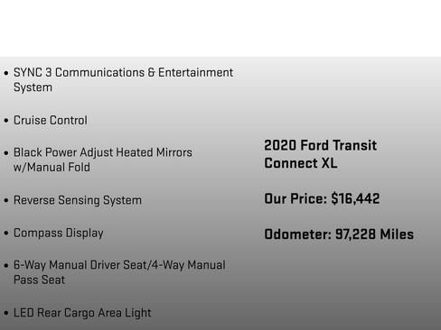 Used 2020 Ford Transit Connect XL FWD image 12