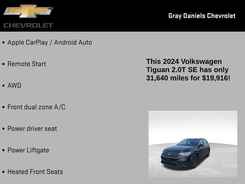 Used 2024 Volkswagen Tiguan SE AWD/4WD image 7