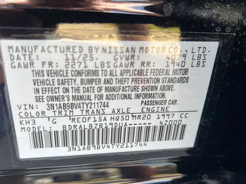 New 2026 Nissan Sentra S w/ Floor Mat Package image 35