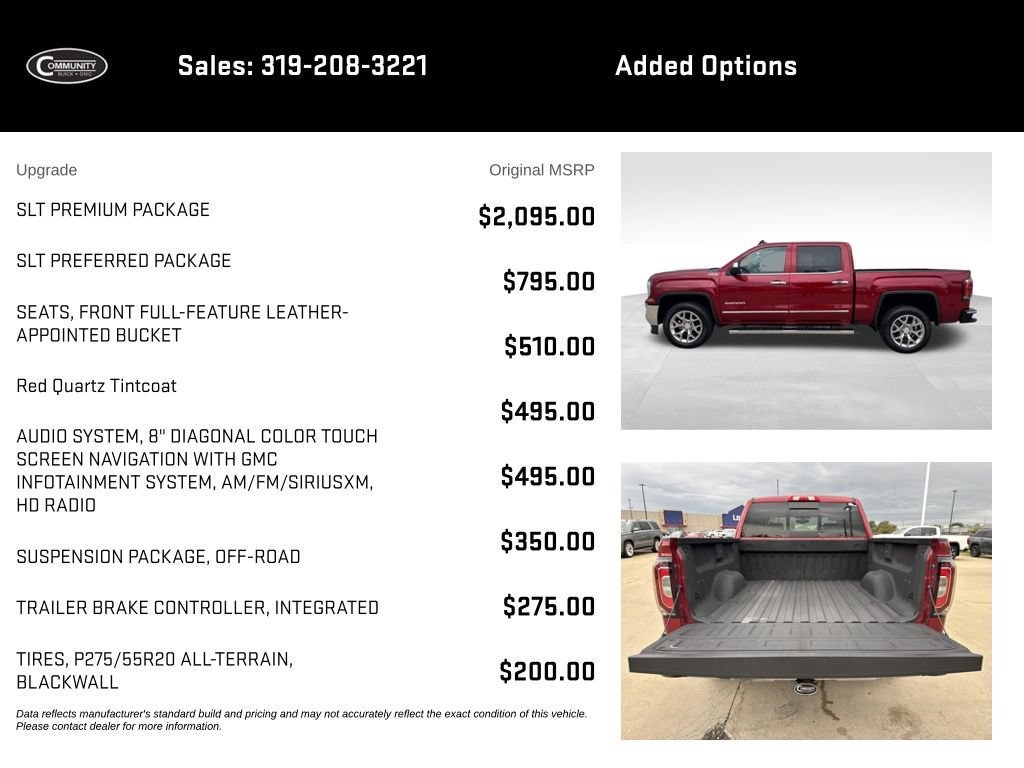 Certified 2018 GMC Sierra 1500 SLT w/ SLT Premium Package AWD/4WD image 2
