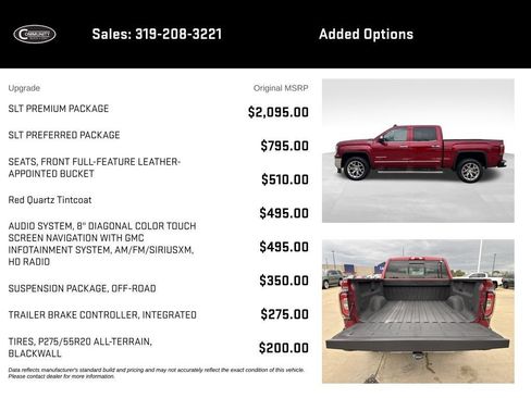 Certified 2018 GMC Sierra 1500 SLT w/ SLT Premium Package AWD/4WD image 2