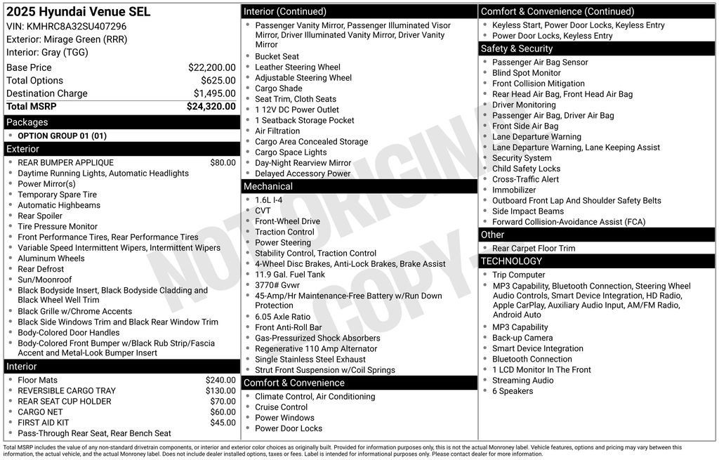 Used 2025 Hyundai Venue SEL FWD image 11