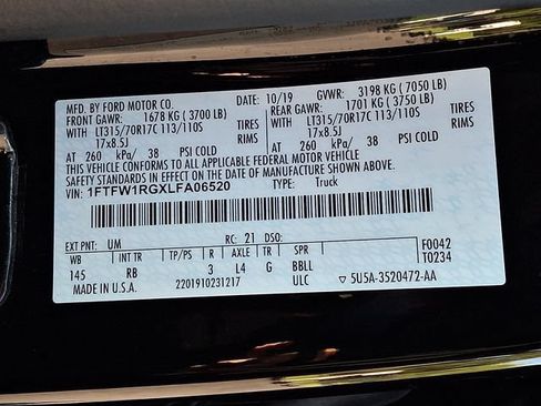 Used 2020 Ford F150 Raptor w/ Equipment Group 802A Luxury AWD/4WD image 28