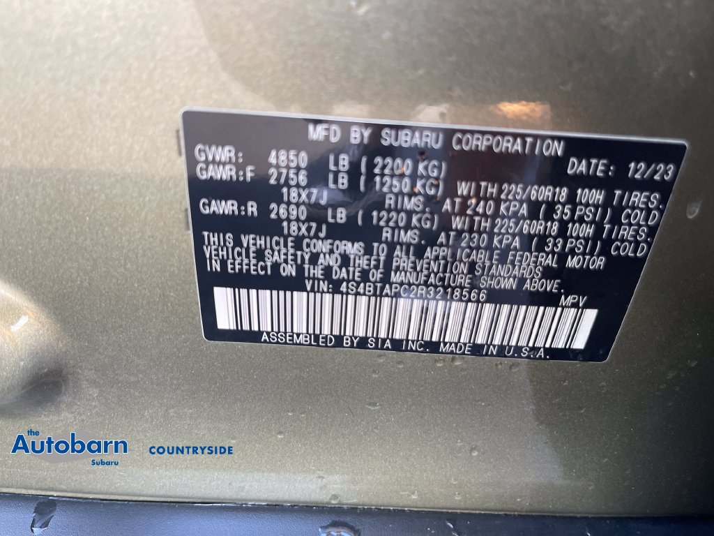 Certified 2024 Subaru Outback Touring AWD/4WD image 30