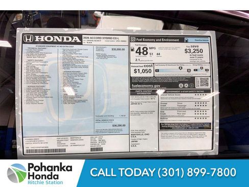 New 2026 Honda Accord Hybrid EX-L image 22