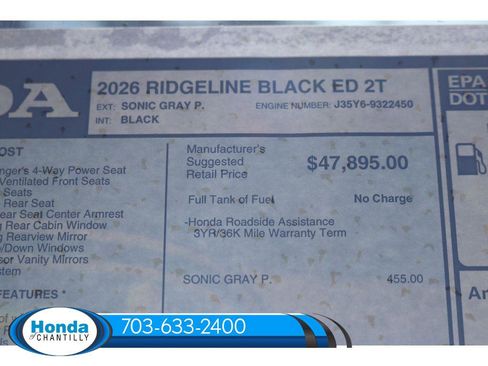 New 2026 Honda Ridgeline Black Edition image 38
