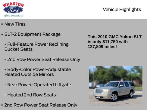 Used 2010 GMC Yukon SLT w/ Texas Edition RWD image 6