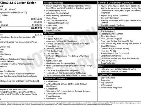New 2026 MAZDA MAZDA3 Carbon image 27