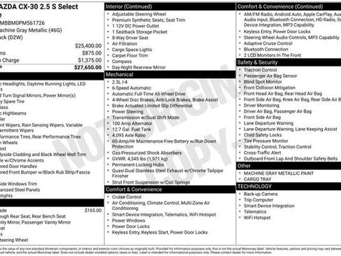Used 2023 MAZDA CX-30 AWD 2.5 S w/ Select Package image 32