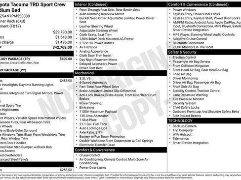 Used 2023 Toyota Tacoma TRD Sport w/ Technology Package image 40