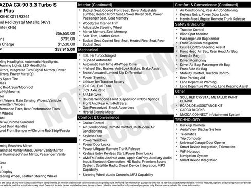 Certified 2025 MAZDA CX-90 3.3 Turbo S w/ Premium Plus AWD/4WD image 3
