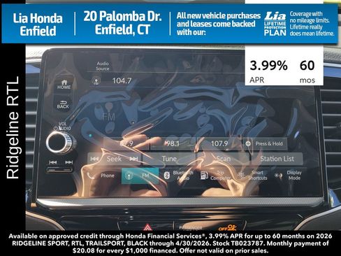 New 2026 Honda Ridgeline RTL image 22