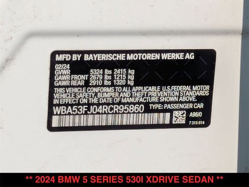 Used 2024 BMW 530i xDrive w/ Convenience Package image 20