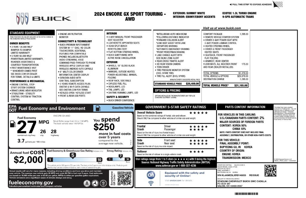 Used 2024 Buick Encore GX Sport Touring w/ Comfort Package AWD/4WD image 4