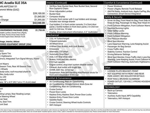 Certified 2023 GMC Acadia SLE w/ Driver Convenience Package AWD/4WD image 30
