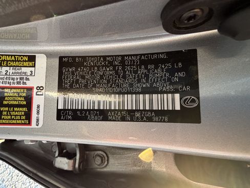 Certified 2023 Lexus ES 250 w/ Premium Package AWD/4WD image 44