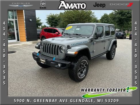 Used 2021 Jeep Wrangler Unlimited Rubicon 4xe w/ Steel Bumper Group AWD/4WD image 1