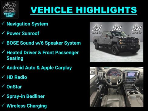Used 2017 Chevrolet Silverado 2500 LTZ w/ Duramax Plus Package AWD/4WD image 3