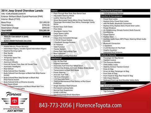 Used 2014 Jeep Grand Cherokee Laredo w/ Trailer Tow Group IV image 2