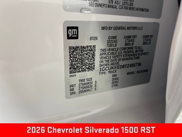 New 2026 Chevrolet Silverado 1500 RST AWD/4WD image 27