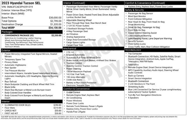 Used 2023 Hyundai Tucson SEL w/ Convenience Package AWD/4WD image 40