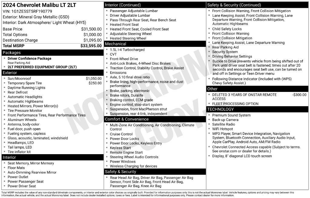 Used 2024 Chevrolet Malibu LT FWD image 19