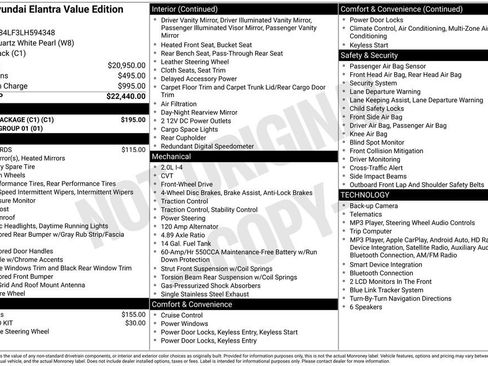 Used 2020 Hyundai Elantra Value Edition w/ Cargo Package (C1) FWD image 6