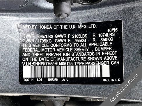Used 2017 Honda Civic EX image 28