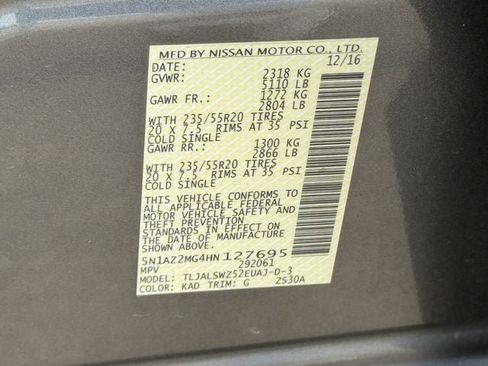 Used 2017 Nissan Murano Platinum w/ Platinum Technology Package FWD image 33