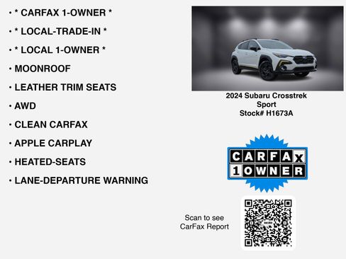 Used 2024 Subaru Crosstrek 2.5i Sport w/ Popular Package #3A image 7