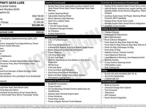 Used 2025 INFINITI QX55 Luxe w/ Cargo Package image 39