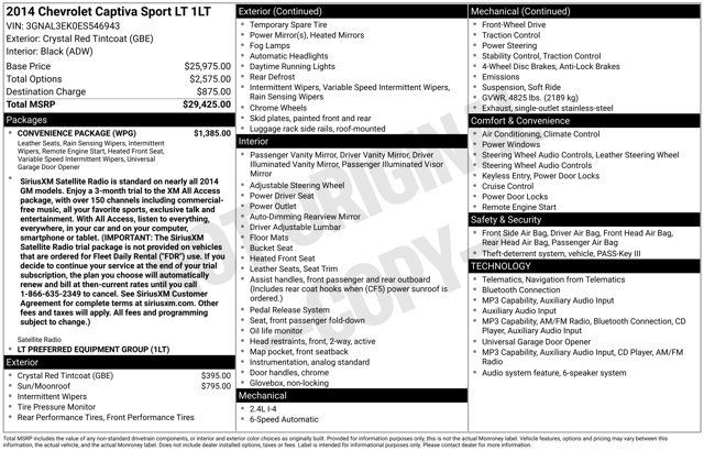 Used 2014 Chevrolet Captiva Sport LT w/ Convenience Package FWD image 32